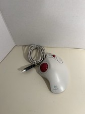 Logitech Trackman Marble Wheel T-BB13 USB Trackball Mouse Tested White