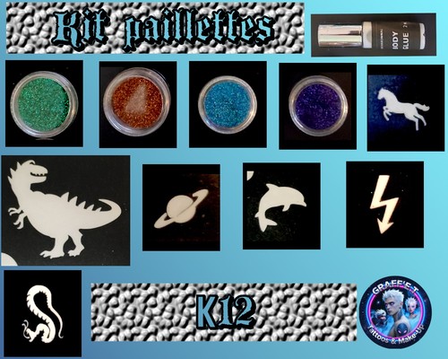 Kit complet pochoirs tatouages - kit,