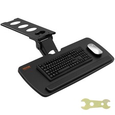 VEVOR Support Clavier Plateau de Clavier/Souris Coulissant sous Bureau 63,5x25cm