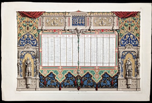 Calendrier 1844