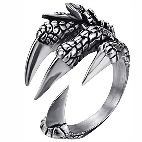 Bague dragon griffe bague