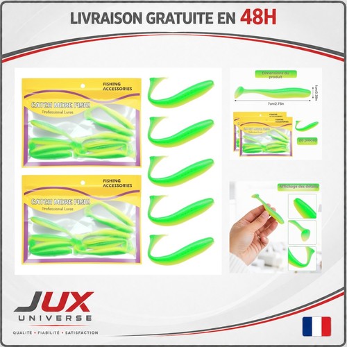 Lot leurres souples 7 cm - leurres,