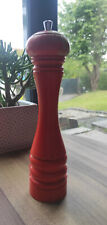 Vintage Marlux France Orange Wood Pepper Mill 25cm