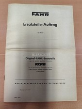 Fahr spare parts order document blank brochure tractor brochure M1