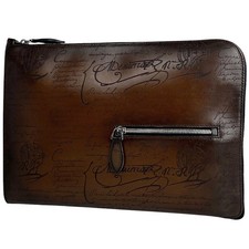 Berluti Nino TGM Scritto Pochette En Cuir Calligraphie NINO PC Sac