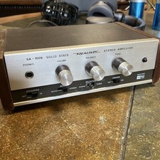 Vintage REALISTIC SA-100B Solid State Amplifier Japan - Wood Grain Silver Face