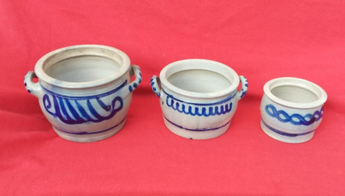 Lot pots grès gris - lot,