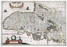 Reproduction carte ancienne - Pays de Caux 1661