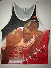 DEBARDEUR JERSEY VINTAGE - STARTER MICHAEL JORDAN - CHICAGO BULLS // TAILLE L