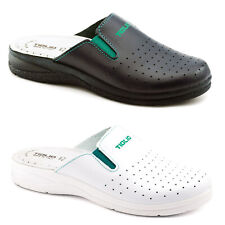 TIGLIO 2023 Cuir Bicast Bleu Blanc Sabots Pantoufles Homme Sanitaires