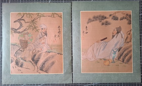 Lot peintures chinoises - de, 2
