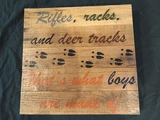 Pallet art.  Rifles, racks