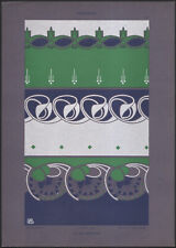1900 Lithograph Karl Benirschke Wall Strips Abstraction Patterns Art Nouveau
