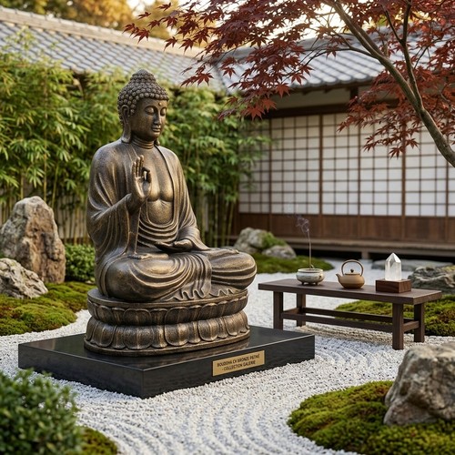 Statue bouddha lotus zen - en,
