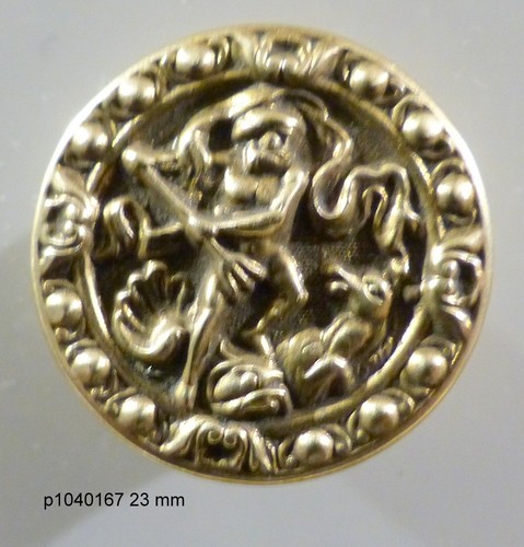 Bouton ancien doré saint - :,
