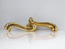 ▨ 7X7mm Antique Pair of Bronze Door Handle, Louis XV Style, Vintage