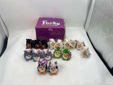 Vtg 1999 FURBY BUDDIES Tiger BEANBAG Plush Toys Lot of 16 With Display Box RARE!
