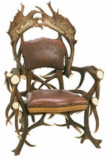 Fauteuil avec vrai bois de
