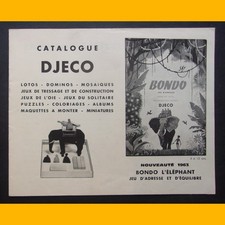 Catalogue jouets DJECO jeux de l'oie du solitaire puzzles coloriages albums 1963