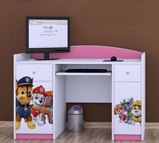 Bureau BDW table d'ordinateur avec 5 tiroirs et 1 armoire SUPER HUNDE PAW !