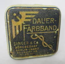 Antique Advertising Tin Can Duration Ribbon Singer & Co.Berlin