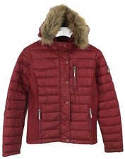 Superdry Fuji Veste Femmes Petit Léger Court Capuche Fourrure Extensible Côtés