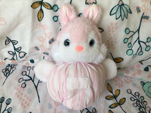Doudou vintage lapin boule - doudou,