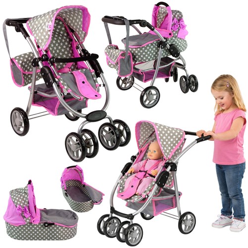 Poussette pour poupée 2en1 - pour,