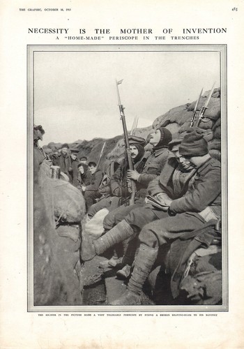 1915 wwi imprimé periscope - imprimé,