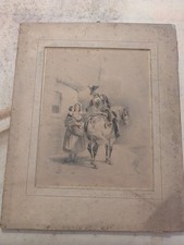 Dessin de cuirassier au repos