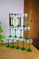 Lot of 12 Alsatian wine glasses, Luminarc France "CODEC", leaves and grapes