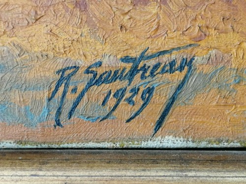 Ancien tableau huile sur toile