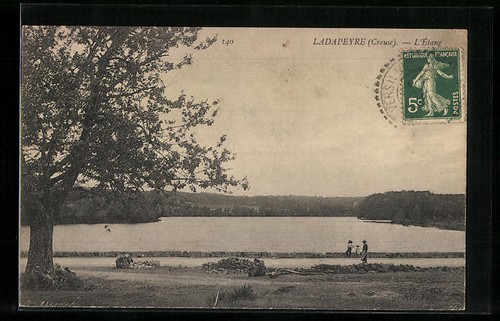 Cpa ladapeyre étang - cpa,