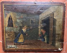 EX VOTO ITALIE TABLEAU ANCIEN