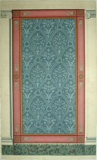 Antique Frieze Mural Decoration Lithograph 19th Century