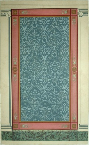 Peinture murale ancienne frise - peinture,