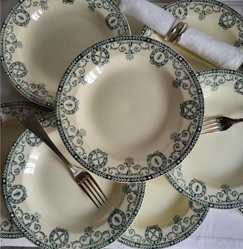 Assiettes creuses terre - assiettes,