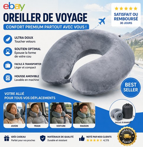 Coussin voyage mousse - coussin,