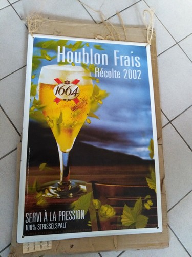 Tôle plaque émaillée - , bière