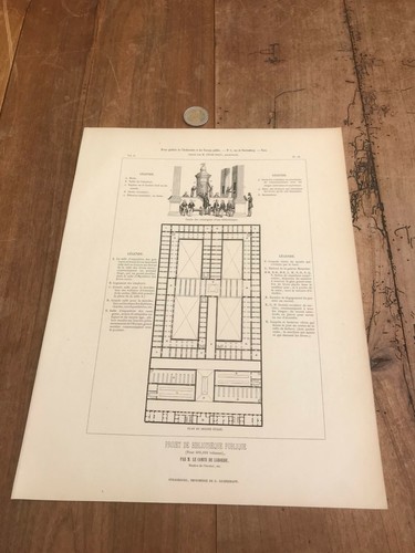 Gravure ancienne architecte - ancienne,