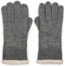 Gants chaud avec strass et