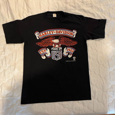 Vintage Harley Davidson Sportswear T Shirt Single Stitch Black Adult Sz L Eagle
