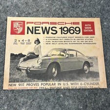 1969 Porsche 911 / 912 "News 1969" Auto Show Newspaper Brochure