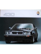 ▄▀▄ Brochure Maserati 430 2.8i Biturbo (Anglais) 1989 ▄▀▄