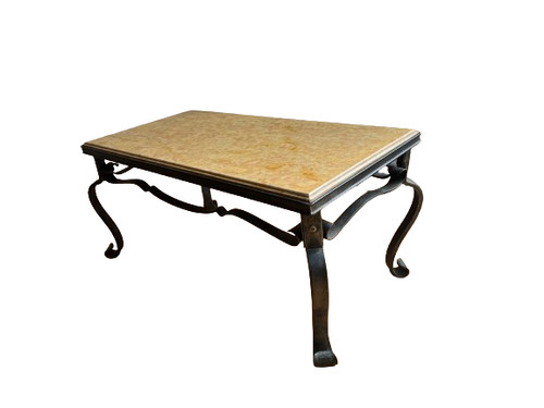 Table basse marbre ocre rose - basse,