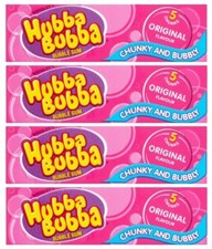 4x Wrigley's Hubba Bubba Original Arôme Plus Massive & Bubblier Gomme Bulle