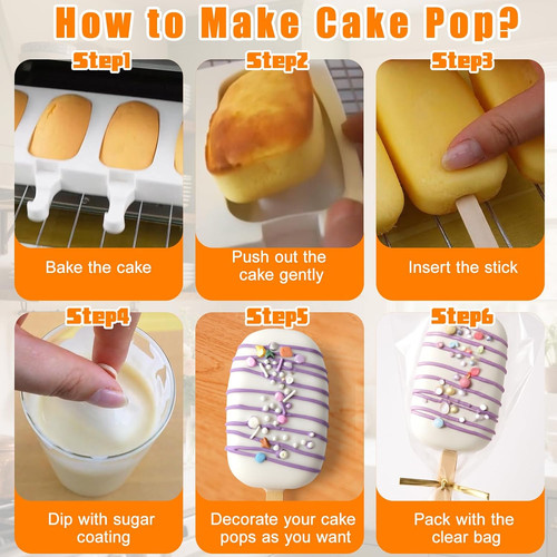Pack cake pop mold silicone - 2,