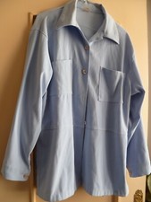 VESTE CHEMISE BLEUE PEAU DE