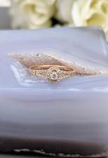 Bague solitaire en or rose Mauboussin Vie, Liberté & Amour ornée des diamants O