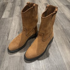 Red Wing Mens 11.5  Pecos 1105 Work Boots Shoes Tan Brown Leather Supersole USA